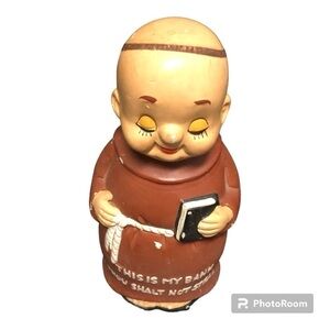 Vintage Monk Piggy Bank